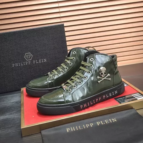 Wholesale Philipp Plein PP High Tops Shoes For Men #1274378 $88.00 USD, Wholesale Quality Replica Philipp Plein PP High Tops Shoes