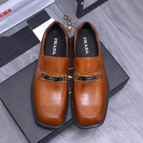 Replica Prada Leather Shoes For Men #1274389 $96.00 USD for Wholesale