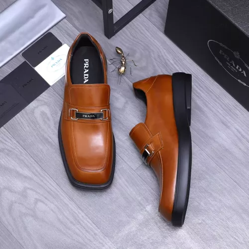 Replica Prada Leather Shoes For Men #1274389 $96.00 USD for Wholesale