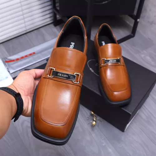 Replica Prada Leather Shoes For Men #1274389 $96.00 USD for Wholesale