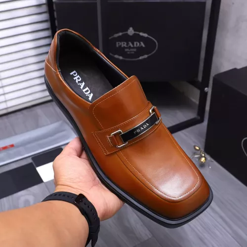 Replica Prada Leather Shoes For Men #1274389 $96.00 USD for Wholesale