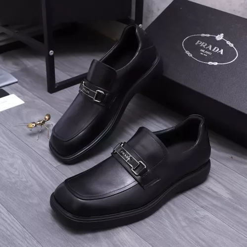 Wholesale Prada Leather Shoes For Men #1274390 $96.00 USD, Wholesale Quality Replica Prada Leather Shoes