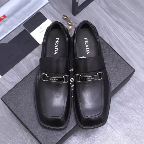 Replica Prada Leather Shoes For Men #1274390 $96.00 USD for Wholesale