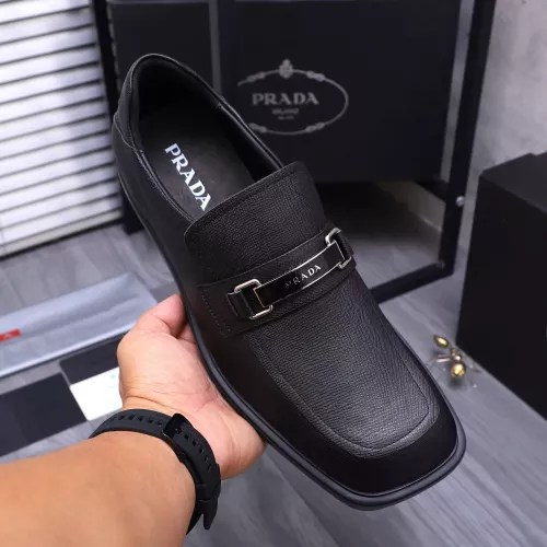 Replica Prada Leather Shoes For Men #1274391 $96.00 USD for Wholesale