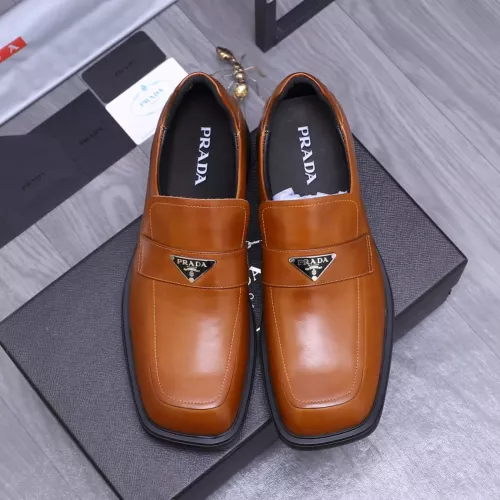 Replica Prada Leather Shoes For Men #1274392 $96.00 USD for Wholesale