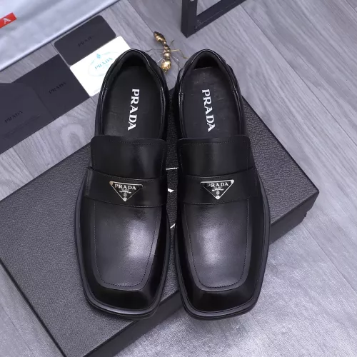 Replica Prada Leather Shoes For Men #1274393 $96.00 USD for Wholesale