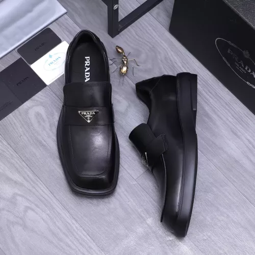 Replica Prada Leather Shoes For Men #1274393 $96.00 USD for Wholesale