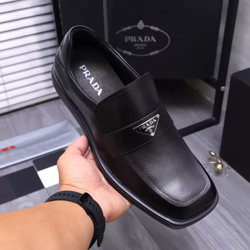 Replica Prada Leather Shoes For Men #1274393 $96.00 USD for Wholesale