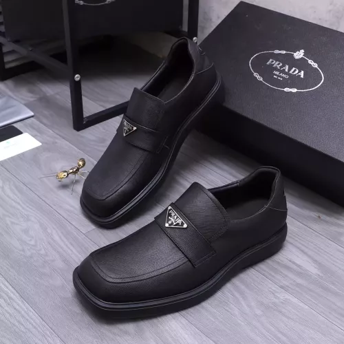 Wholesale Prada Leather Shoes For Men #1274394 $96.00 USD, Wholesale Quality Replica Prada Leather Shoes