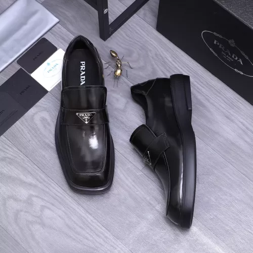 Replica Prada Leather Shoes For Men #1274395 $96.00 USD for Wholesale