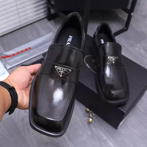 Replica Prada Leather Shoes For Men #1274395 $96.00 USD for Wholesale