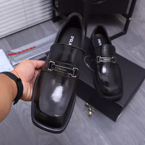 Replica Prada Leather Shoes For Men #1274396 $96.00 USD for Wholesale