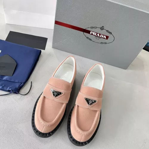 Replica Prada Leather Shoes For Women #1274397 $98.00 USD for Wholesale