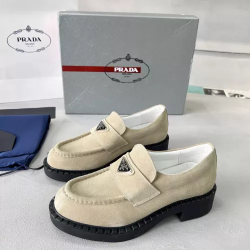 Wholesale Prada Leather Shoes For Women #1274400 $98.00 USD, Wholesale Quality Replica Prada Leather Shoes