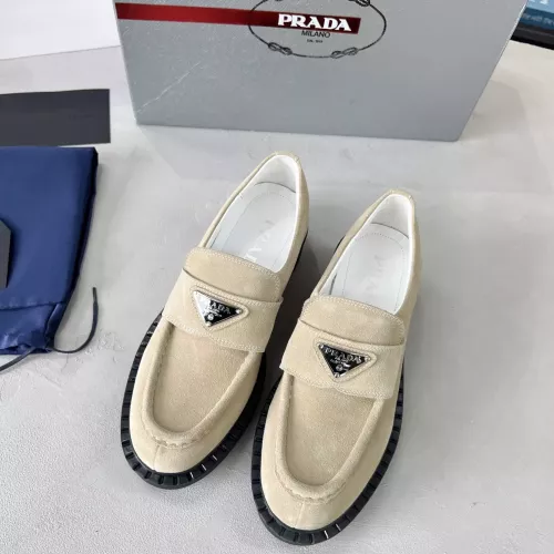 Replica Prada Leather Shoes For Women #1274400 $98.00 USD for Wholesale