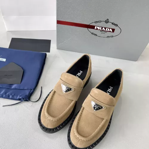 Replica Prada Leather Shoes For Women #1274402 $98.00 USD for Wholesale