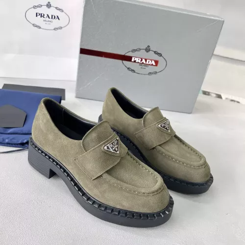 Replica Prada Leather Shoes For Women #1274404 $98.00 USD for Wholesale