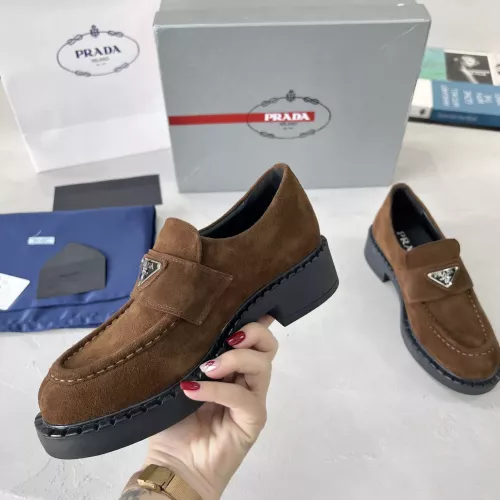 Replica Prada Leather Shoes For Women #1274406 $98.00 USD for Wholesale