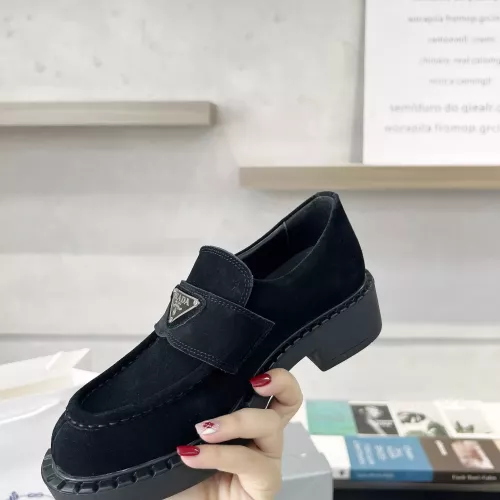 Replica Prada Leather Shoes For Women #1274410 $98.00 USD for Wholesale