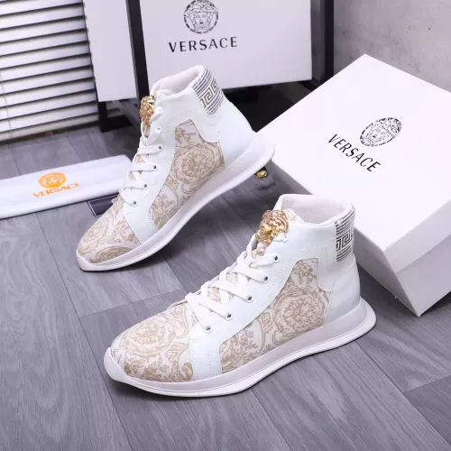 Wholesale Versace High Tops Shoes For Women #1274448 $76.00 USD, Wholesale Quality Replica Versace High Tops Shoes