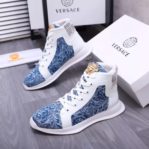 Wholesale Versace High Tops Shoes For Women #1274449 $76.00 USD, Wholesale Quality Replica Versace High Tops Shoes