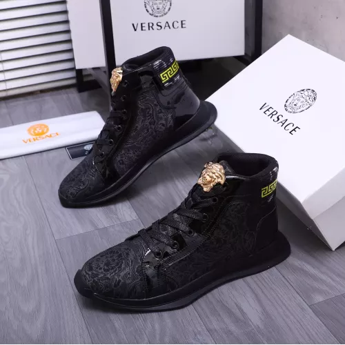 Wholesale Versace High Tops Shoes For Women #1274450 $76.00 USD, Wholesale Quality Replica Versace High Tops Shoes