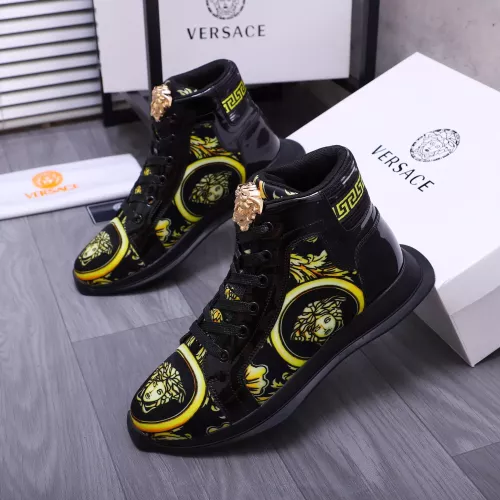 Wholesale Versace High Tops Shoes For Women #1274453 $76.00 USD, Wholesale Quality Replica Versace High Tops Shoes