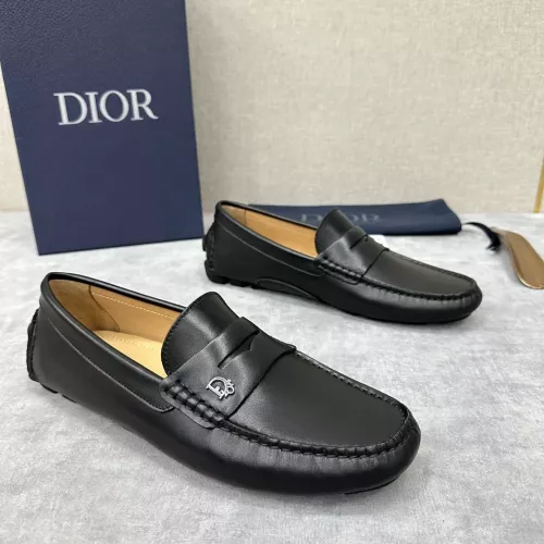 Replica Christian Dior Leather Shoes For Women #1274466 $130.00 USD for Wholesale