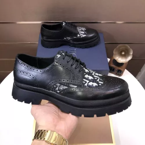 Replica Christian Dior Leather Shoes For Men #1274589 $92.00 USD for Wholesale