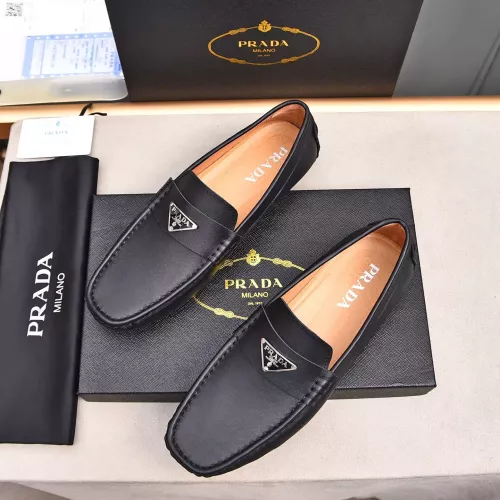 Replica Prada Leather Shoes For Men #1274606 $76.00 USD for Wholesale