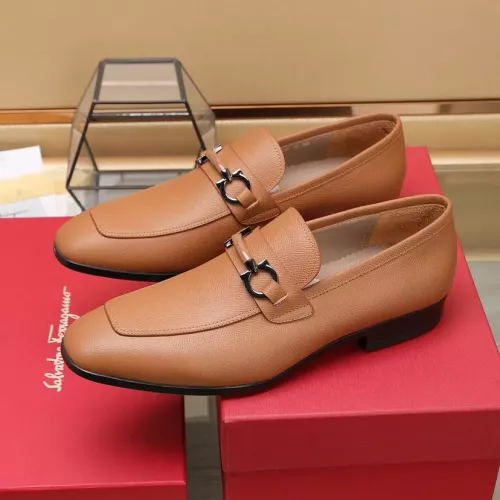 Replica Salvatore Ferragamo Leather Shoes For Men #1274678 $122.00 USD for Wholesale