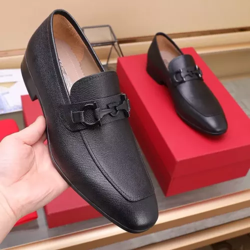 Replica Salvatore Ferragamo Leather Shoes For Men #1274681 $122.00 USD for Wholesale