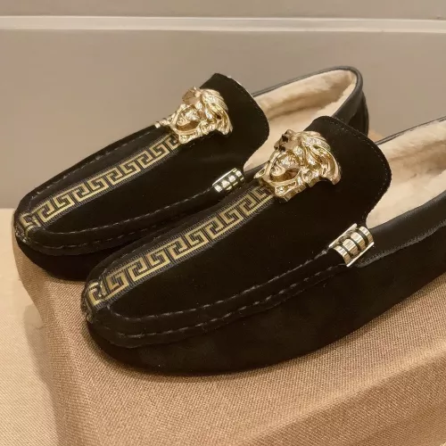 Replica Versace Leather Shoes For Men #1274745 $72.00 USD for Wholesale