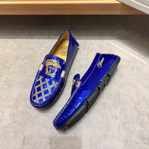 Wholesale Versace Leather Shoes For Men #1274750 $68.00 USD, Wholesale Quality Replica Versace Leather Shoes