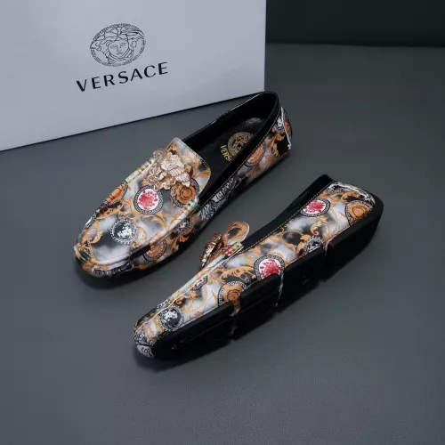 Wholesale Versace Leather Shoes For Men #1274758 $68.00 USD, Wholesale Quality Replica Versace Leather Shoes