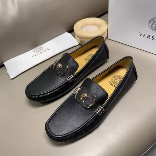 Wholesale Versace Leather Shoes For Men #1274763 $68.00 USD, Wholesale Quality Replica Versace Leather Shoes