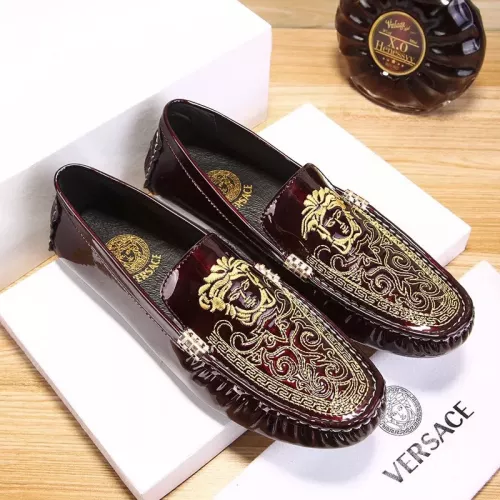 Wholesale Versace Leather Shoes For Men #1274773 $68.00 USD, Wholesale Quality Replica Versace Leather Shoes