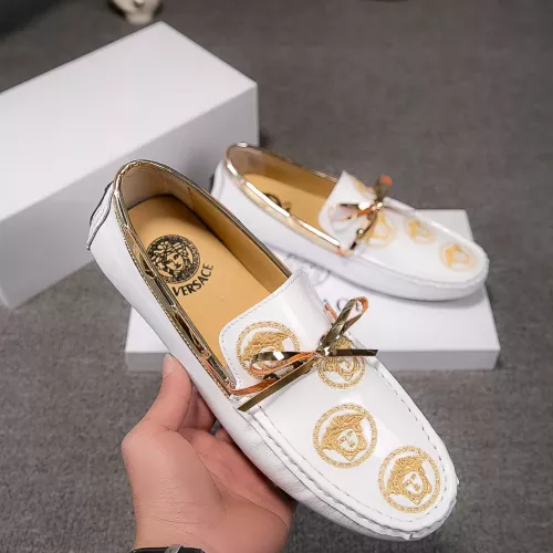 Wholesale Versace Leather Shoes For Men #1274775 $68.00 USD, Wholesale Quality Replica Versace Leather Shoes