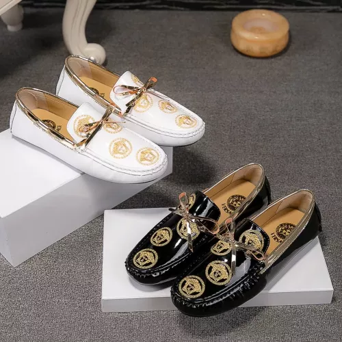 Replica Versace Leather Shoes For Men #1274775 $68.00 USD for Wholesale