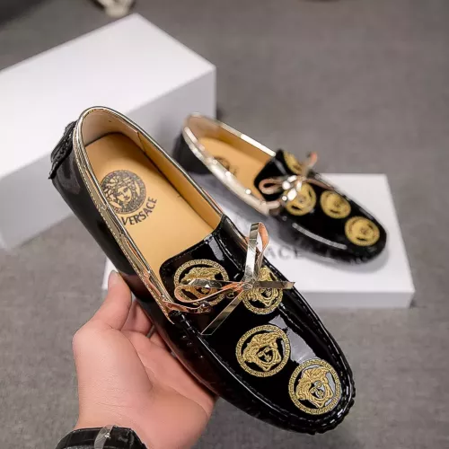 Wholesale Versace Leather Shoes For Men #1274776 $68.00 USD, Wholesale Quality Replica Versace Leather Shoes