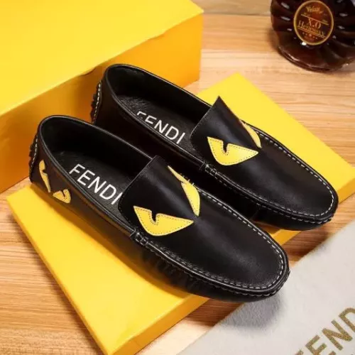 Wholesale Fendi Leather Shoes For Men #1274785 $72.00 USD, Wholesale Quality Replica Fendi Leather Shoes