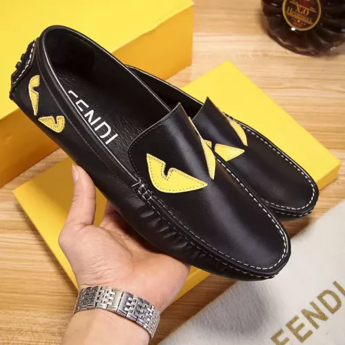 Replica Fendi Leather Shoes For Men #1274785 $72.00 USD for Wholesale