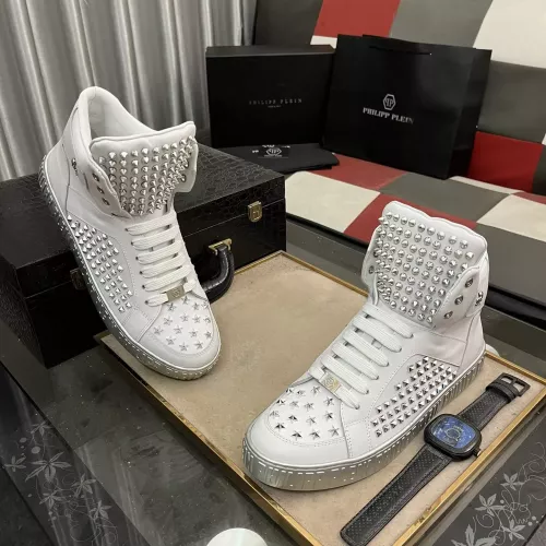 Replica Philipp Plein PP High Tops Shoes For Men #1274968 $125.00 USD for Wholesale