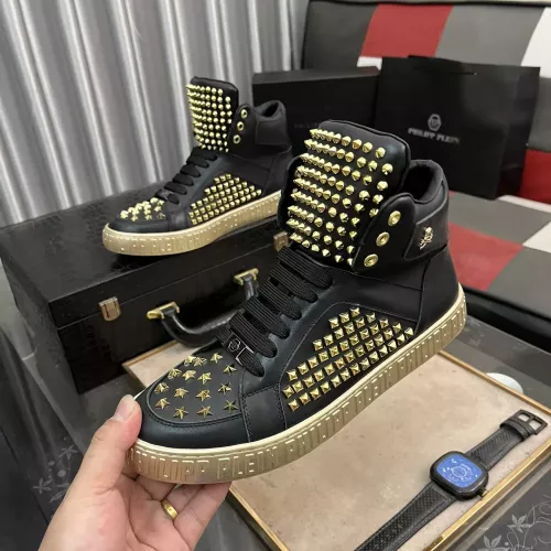 Wholesale Philipp Plein PP High Tops Shoes For Men #1274969 $125.00 USD, Wholesale Quality Replica Philipp Plein PP High Tops Shoes