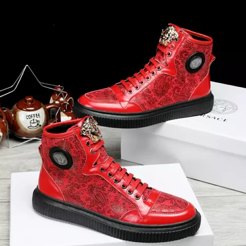 Wholesale Versace High Tops Shoes For Men #1274972 $76.00 USD, Wholesale Quality Replica Versace High Tops Shoes