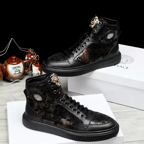 Wholesale Versace High Tops Shoes For Men #1274974 $76.00 USD, Wholesale Quality Replica Versace High Tops Shoes