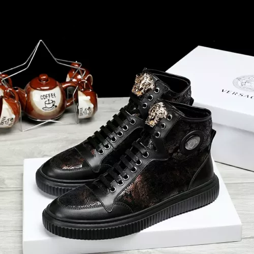 Replica Versace High Tops Shoes For Men #1274974 $76.00 USD for Wholesale