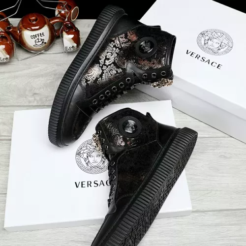 Replica Versace High Tops Shoes For Men #1274974 $76.00 USD for Wholesale