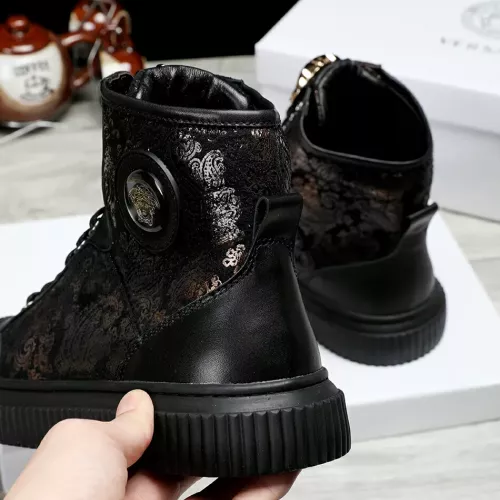 Replica Versace High Tops Shoes For Men #1274974 $76.00 USD for Wholesale