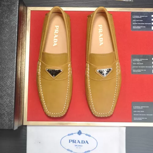 Replica Prada Leather Shoes For Men #1274980 $80.00 USD for Wholesale